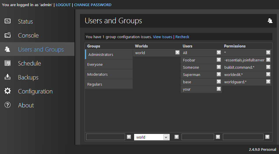 Mcmyadmin The Minecraft Web Admin Panel